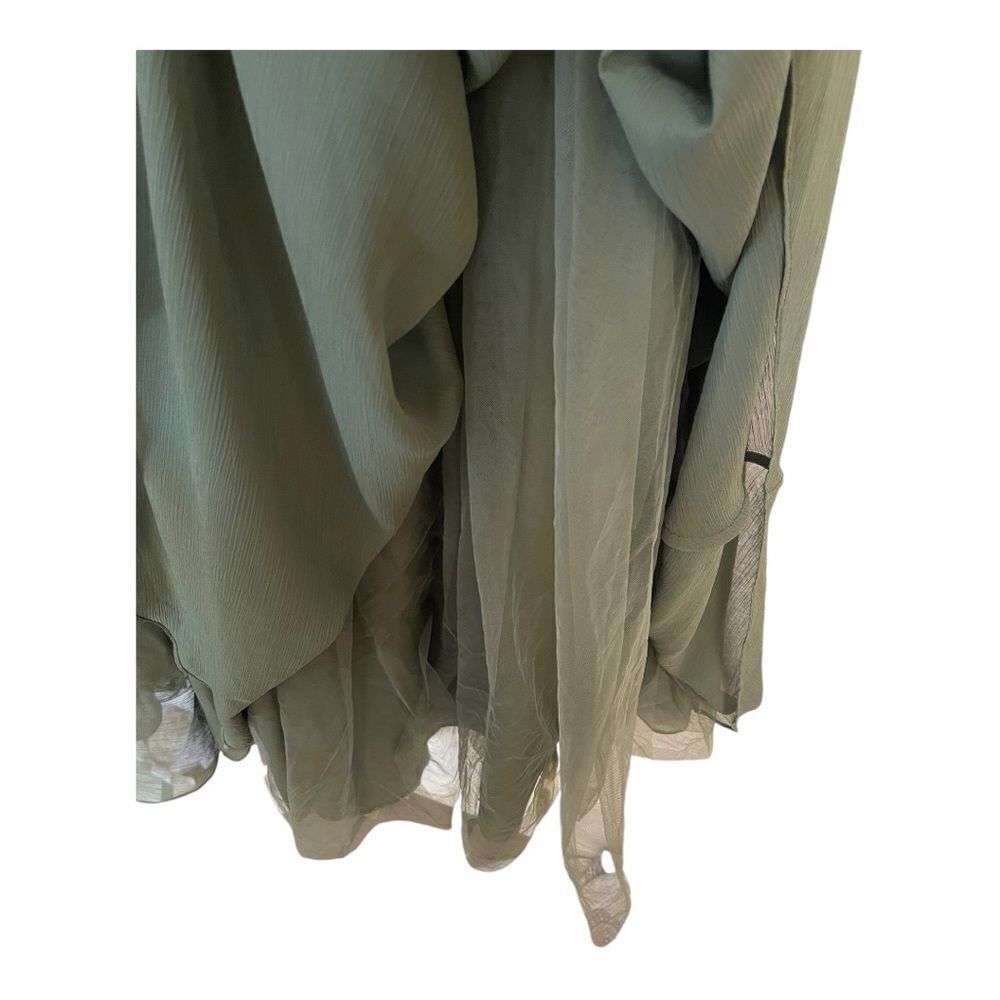 White by Vera Wang Sage Green Halter Wedding Dress - Picture 4 of 10